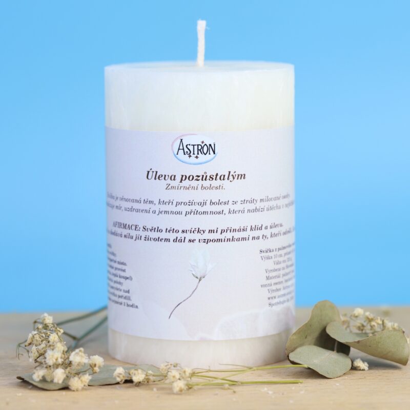 Úleva pro pozůstalé – palmová svíčka 10 cm