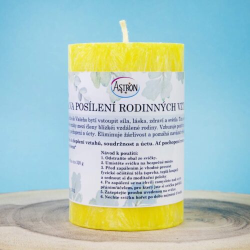 palmová svíčka rodinných vztahu