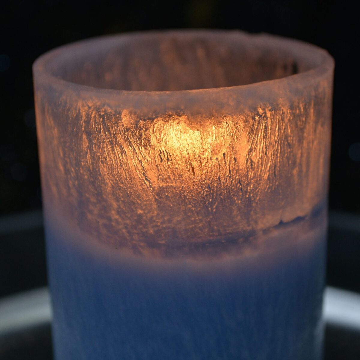 palmová svíčka krystalizace