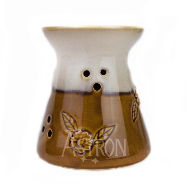 Aromalampa na vonný vosk květinový vzor Rustik