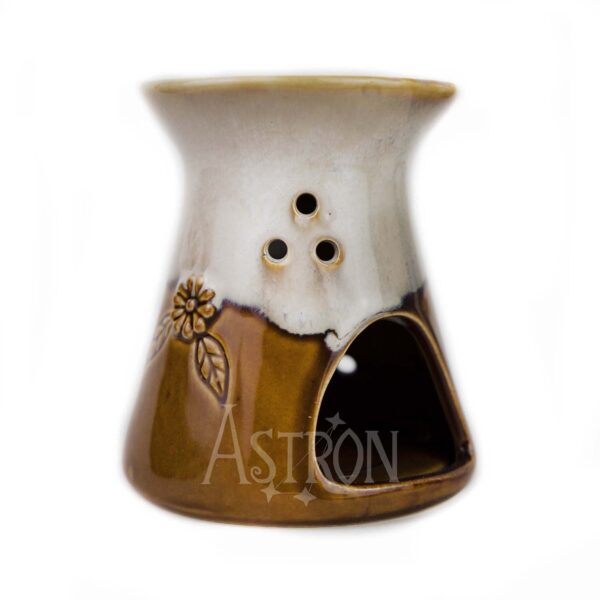 Aromalampa na vonný vosk květinový vzor Rustik