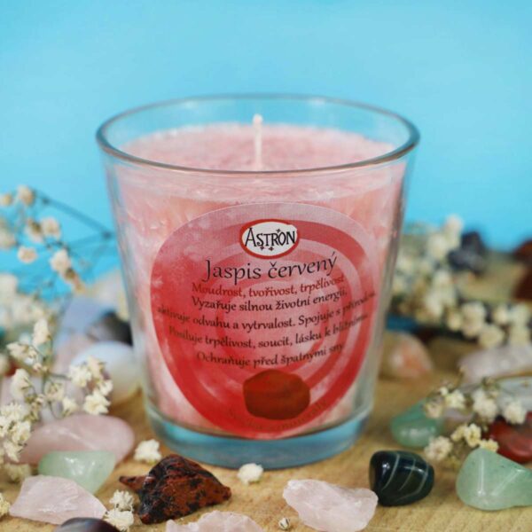 Svíčka s minerály Jaspis
