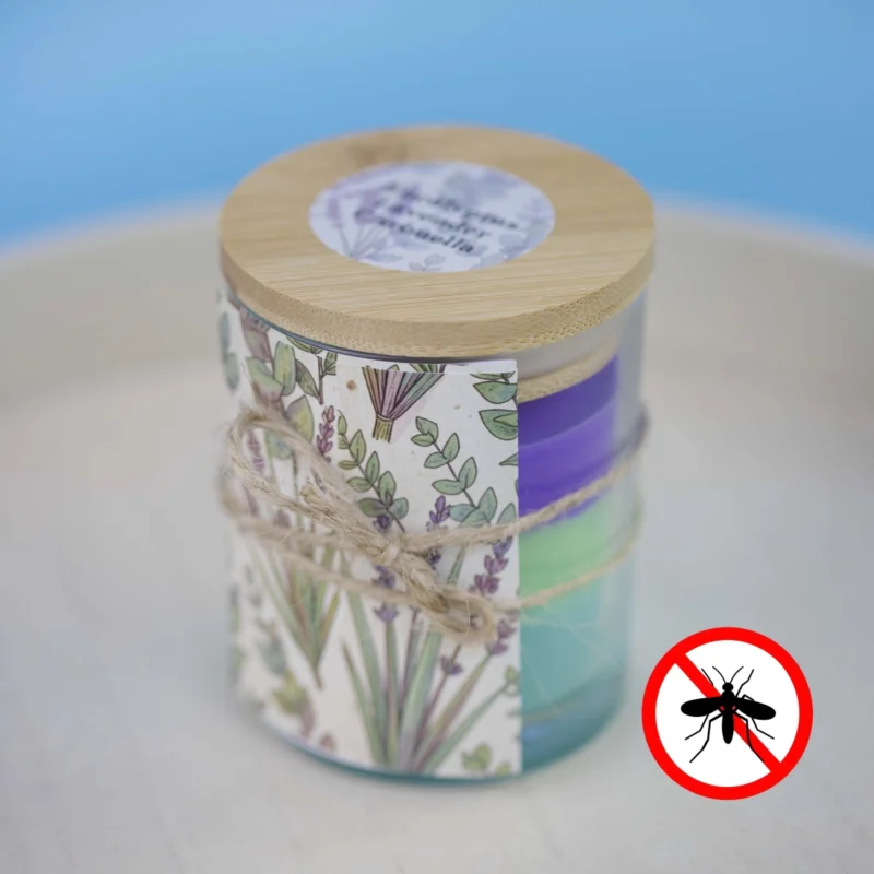 Repelentní svíčka 3 vůně – eukalyptus, citronela, levandule